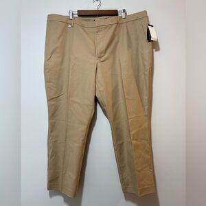 Lauren Ralph Lauren Khaki Tan Pants Stretch Size 22 Women’s Ankle/Crop Cotton